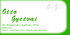otto gyetvai business card