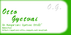 otto gyetvai business card